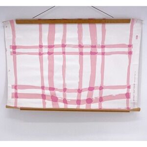 Vintage First Editions Wallpaper 29" x 22" 1 Roll Panel MCM Pink Tartan 70s
